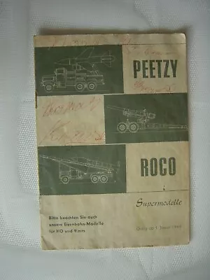 ROCO / PEETZY   *** Katalog / Prospekt  Supermodelle 1968  ***   DIN A5   • 17€