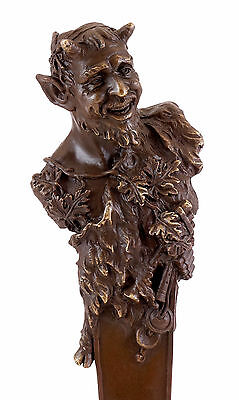 Wiener Bronze Faun Büste, Satyr Skulptur - Mit Stempel Bergmann • 406.57£