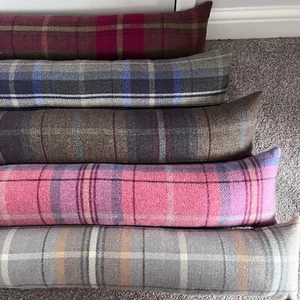 Draught Excluder Tartan Tweed Various Designs Door Window Draught Cushion Guard - Picture 1 of 7