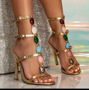 SUMMER Bohemian Style Fashion Strap High Heel Gladiator Sandals - Picture 1 of 6