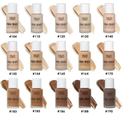 MUA PRO/BASE LONG WEAR MATTE FINISH FOUNDATION ALL SHADES NEW & SEALED FREE POST - Image 1 of 2