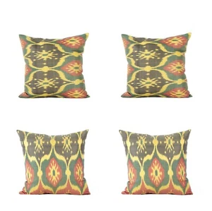 Ikat Pillow Cover Uzbek SET of 4 pcs 19.88" x 20.08" FREE Fast Shipment 07852 - Picture 1 of 11