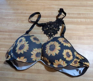 Unbranded Misses Size XL Nylon Blend B-C Padded Cup Bohemian Sunflower Bra - Picture 1 of 2