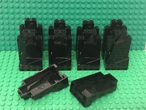 LEGO 10 PIECES BLACK ROCK PANEL WALLS 2X4X6 / CITY BULK BUILDING PARTS - Picture 1 of 1