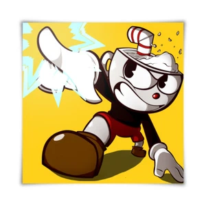 Cuphead Poster Game Paintings Wall Decorative Gift 45x45cm - Picture 1 of 4