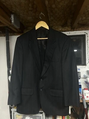 Blazer Abrigo Deportivo Vintage Burberrys Negro 100% Lana Forrado Doble Pecho Foto 1 de 4