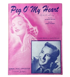 Sheet Music 1941 Peg O’ My Heart By Alfred Bryan & Fred Fisher - Picture 1 of 5