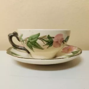 Flache Tasse & Untertasse Set franziskanisches China Wüstenrose Muster USA ofensicher Vintage - Bild 1 von 8