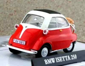 CARARAMA 1/43 DIECAST 1955-1962 BMW ISETTA MICROCAR/BUBBLE CAR IN RED & WHITE - Picture 1 of 1