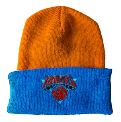 Sombrero estilo gorro New York Knicks, naranja azul, parche Knicks, adulto talla única Foto 1 de 3