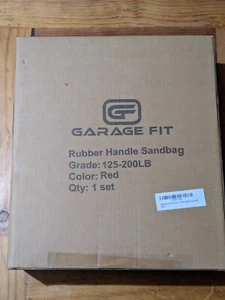 Garage Fit Sandsack Trainingstasche Fitness Übung Rot 125-200 Lbs Gewichtheben - Bild 1 von 3