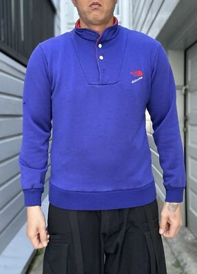 Vintage North Face Extreme Blue Red Henley Shirt Fleece 90’s Made In USA M/L  - Image 1 of 4