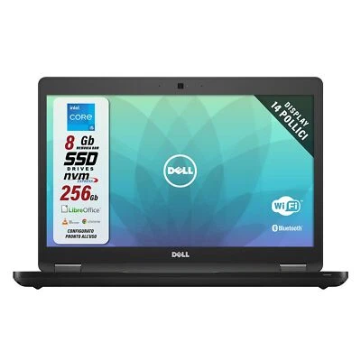 Notebook Dell Latitude 5480 I5-6X00U RAM:8GB-SSD:256GB W10 LIBRE ricondizionato - Imagen 1 de 4