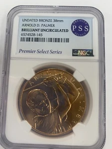 Golfer Arnold Palmer 38mm Bronze US Mint Medal NGC Brilliant UNC ~ Undated - Picture 1 of 4