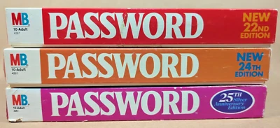 Vintage Milton Bradley Password Board Games Lot of 3 22nd 24th 25th - Image 1 of 4