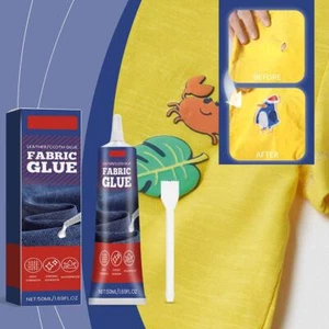 1pcs Extra Strong Fabric Glue 50ml | Adhesive Repair Hemming Sewing Textile Glue - Picture 1 of 14