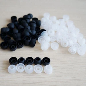 20x Replacement Silicone EARBUD Tips for Skullcandy in-ear Earphones clear black - Picture 1 of 11