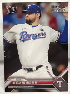 Jordan Montgomery 2023 Topps Now MLB World Series Champion#WS-8 TEXAS RANGERS SP - Picture 1 of 2