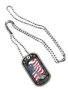 Dog Tag Key Chain Necklace Engraveable We Will Not Forget Our Fallen Heros #2788 - Picture 1 of 1