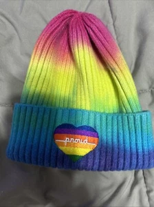 Rainbow Embroidered Heart Pride Hat - Picture 1 of 3