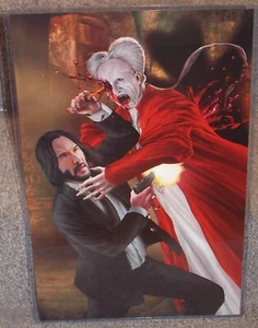 Impresión artística brillante John Wick vs Drácula 11 x 17 en funda de plástico duro - Imagen 1 de 1