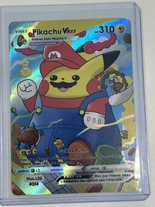 Yellow Pluto Village Fanart Mario And Luigi Pikachu VMAX Series 1 2 Card Lot - Picture 1 of 4