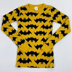 Hanna Anderson Kids Bats Long Sleeve Crew Neck Shirt Size 10 Yellow Black - Picture 1 of 8