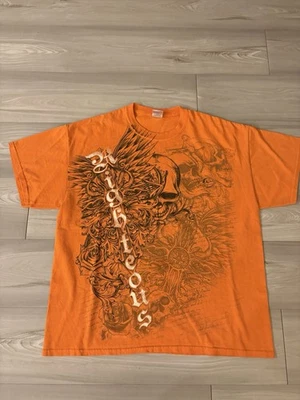 Naranja MMA Elite Grunge Calavera De Colección Y2K OOTD Manga Corta Talla L Foto 1 de 4