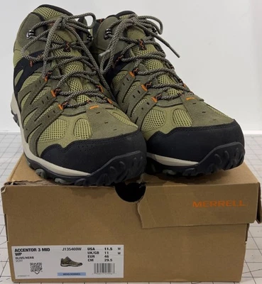 Merrell Hombres Accentor 3 Mid Impermeable Botas de Senderismo Oliva/Hierba W Talla 11,5 W (EE) Foto 1 de 4