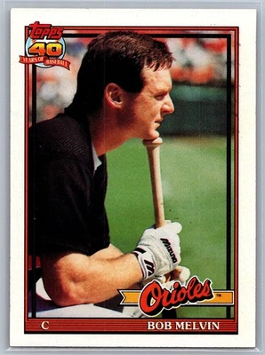 1991 TOPPS 40 YEARS OF BASEBALL CARD # 249 Bob Melvin - Baltimore Orioles - Image 1 of 2