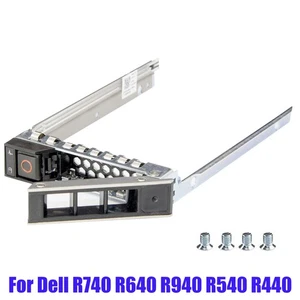 2.5" HDD SSD SAS SATA Tray with Screws For Dell R740 R640 R940 R540 R440 R740XD - Afbeelding 1 van 9
