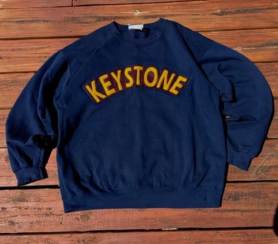 Vintage Keystone Crewneck Sweatshirt Large Reverse Weave Ski gear Wool felted  - Image 1 of 4