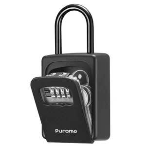 Lock Box, Large Key Lock Box Resettable Combination Lockbox, Portable Wall Mo... - Picture 1 of 8
