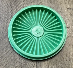 Tupperware 812 Ersatzdeckel 5" grün Starburst passend für 811 & 1323 Kanister Neu - Bild 1 von 2