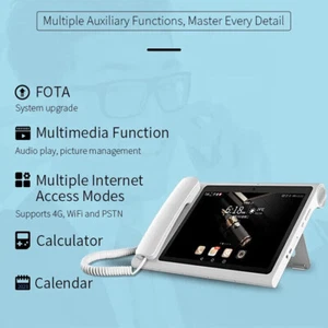 Home Volte Touch Screen WiFi Hotspot BT HD Audio Video Telefono Fisso Bluetooth - Foto 1 di 17