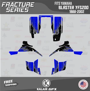 Graphics Kit for Yamaha Blaster YFS200 (1988-2002) YFS 200 FRACTURE-blue-shift - Picture 1 of 6