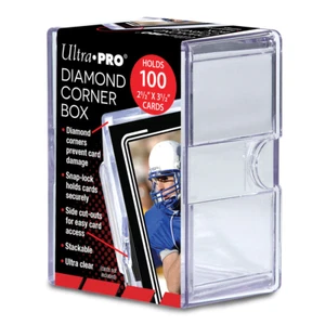 Ultra PRO Diamond Corner 100+ Clear Card Storage Protector Organizer Holder - Zdjęcie 1 z 5