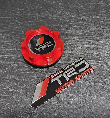 TAPA DE LLENADO DE ACEITE DE MOTOR ROJO BILLET RACING PARA SCION TC XB TR-D EMBLEMA JDM Foto 1 de 4