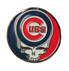 Grateful Dead, Chicago Cubs, Metal Lapel / Hat Pin, Steal Your Face, 1" 1/2 inch