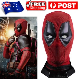 Cosplay Deadpool Full Face Mask Halloween Prop Hood Breathable knitted Helmet AU - Picture 1 of 12