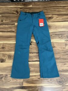 NWT the north face hyvent snow twill pants clip in zeal teal blue womens size S