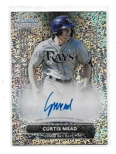 Refractor Sterling Speckle Sparkle 2022 Curtis Mead automático #11/99 autógrafo - Imagen 1 de 2