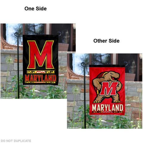 Maryland Terps Dual Logo Garden Flag and Yard Banner Cover