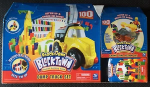 SPIN MATER KNOCK-IT-DOWN BLOCK TOWN 300 DOMINOES BUNDLE GAME SET - NEW / SEALED - Picture 1 of 5