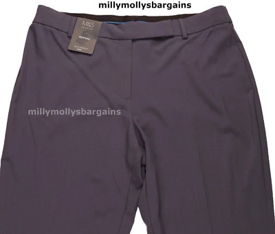 M&S Womens Marks and Spencer Blue Bootleg Trousers 22 20 16 Medium Short - Image 1 of 4