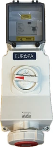 Europa 63 Amp geschaltete verriegelte RCD Steckdose 63A 3-polig +N+E 3PN+E 415V IP65 - Bild 1 von 1