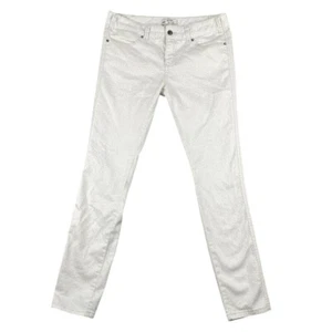 Free People We The Free Jeans Damen 30 weiß Leopardenmuster Skinny Stretch Denim - Bild 1 von 13
