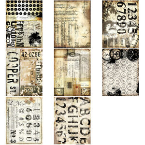 8PCS Vintage Paper Pad English Floral Scrapbooking Junk Journal Stationery Craft