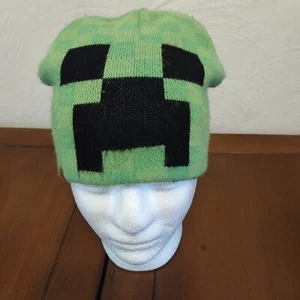 Minecraft Creeper Face Jinx Green Beanie Mütze Wintermütze Acryl Mojang Gamer - Bild 1 von 11