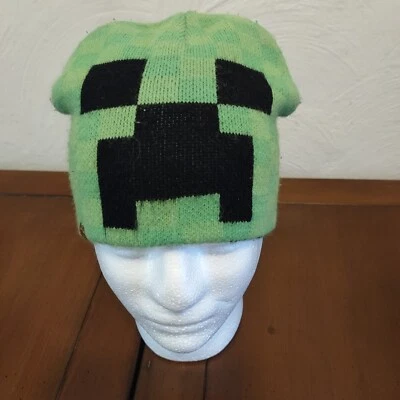 Minecraft Creeper Face Jinx Gorro Verde Gorra de Invierno Acrílico Mojang Gamer Foto 1 de 4